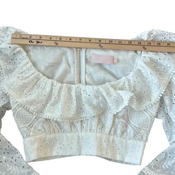Sofia The Label Amore Lace Crop Top Size 6 - Picture 4 of 10